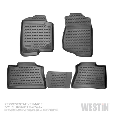 Westin 2020 GM Silverado/Sierra 1500 Dbl/Crew Cab Profile Floor Liners Front and 2nd Row - Black - 74-06-51037