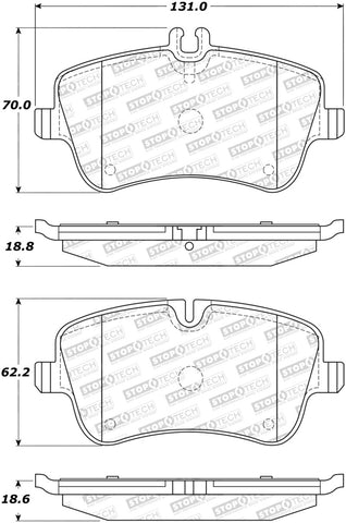 StopTech Street Brake Pads - 308.08721