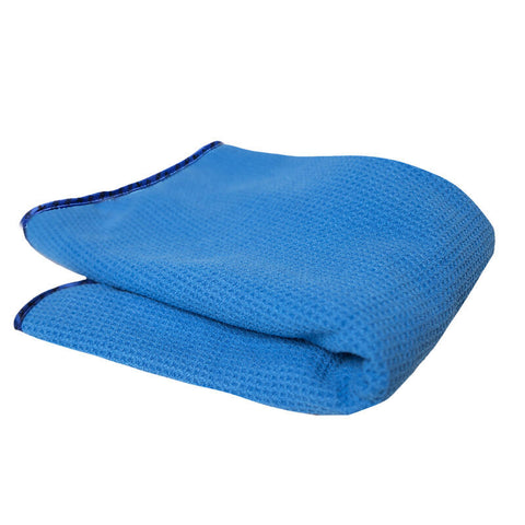 Chemical Guys Waffle Weave Glass & Window Microfiber Towel - 24in x 16in - Blue - MIC708