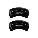 MGP 4 Caliper Covers Engraved Front & Rear MOPAR Black finish silver ch - 42013SMOPBK