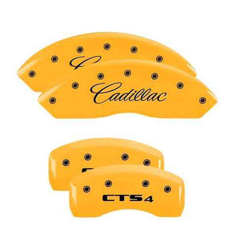 MGP 4 Caliper Covers Engraved Front Cadillac Rear CTS4 Yellow Finish Black Char 2005 Cadillac CTS - 35010SCT4YL