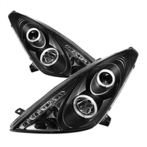 Spyder Toyota Celica 00-05 Projector Headlights LED Halo DRL Blk High H1 Low H1 PRO-YD-TCEL00-LED-BK - 5011848