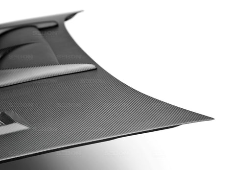 Seibon 04-05 Subaru WRX/STi CW-Style Dry Carbon Fiber Hood - HD0405SBIMP-CW-DRY