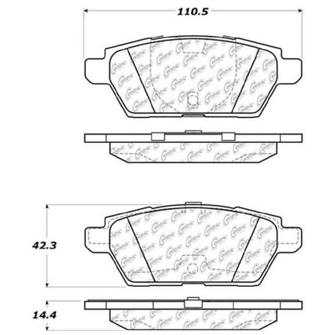 StopTech Street Touring 06-07 Mazdaspeed 6 Rear Brake Pads - 308.11610