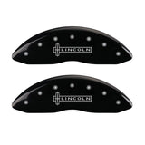 MGP 4 Caliper Covers Engraved Front Lincoln Engraved Rear MKT Black finish silver ch - 36020SLMTBK