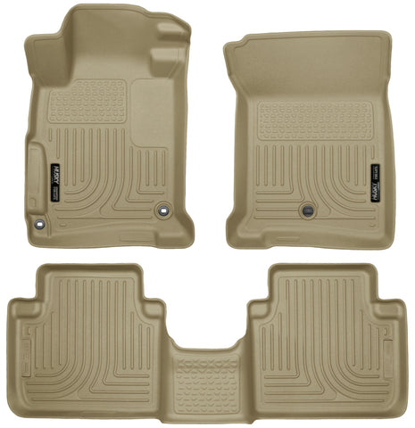 Husky Liners 2013 Honda Accord WeatherBeater Tan Front & 2nd Seat Floor Liners (4-Door Sedan Only) - 98483