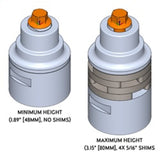 RockJock JL/JT/JK excl. 392 Adjustable Front Bump Stops w/ Hardware - RJ-107101-101