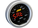 AEM X-Series 0-160 MPH Black Bezel w/ Black Face GPS Speedometer Gauge - 30-0313