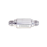 Russell Performance Polished Aluminum (3-1/4in Length 1-1/4in dia. -8 male inlet/outlet) - 650110