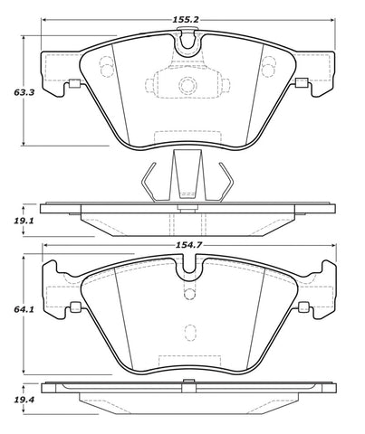 StopTech Street Touring 12 BMW X1 / 09-13 Z4 Front Brake Pads - 308.10610