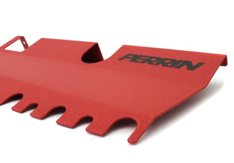 Perrin 15-21 WRX/STI Radiator Shroud (With OEM Intake Scoop) - Red - PSP-ENG-512-4RD