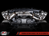 AWE Tuning 2020 Chevrolet Corvette (C8) Touring Edition Exhaust - Quad Chrome Silver Tips - 3015-42151