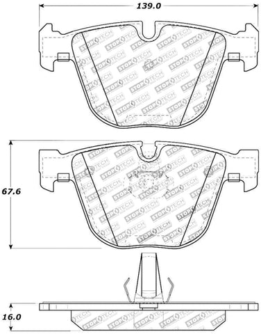 StopTech Performance 06-09 BMW M5 E60 / 07-09 M6 E63/E63 Rear Brake Pads - 309.09190