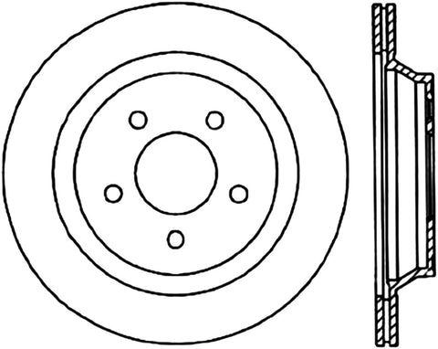 StopTech Slotted & Drilled Sport Brake Rotor - 127.61046R