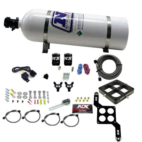 Nitrous Express Dominator Billet Crossbar Stage 6 Nitrous Kit (50-300HP) w/15lb Bottle - 60047-15