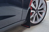 Rally Armor 17-22 Tesla Model 3 Black UR Mud Flap - Metallic Black Logo - MF62-UR-BLK/MBK