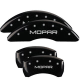 MGP 4 Caliper Covers Engraved Front & Rear SRT8 Black finish silver ch - 42002SSR8BK