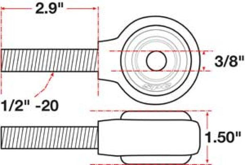 SPC Performance XAXIS Rod End Ball Joint - 15745