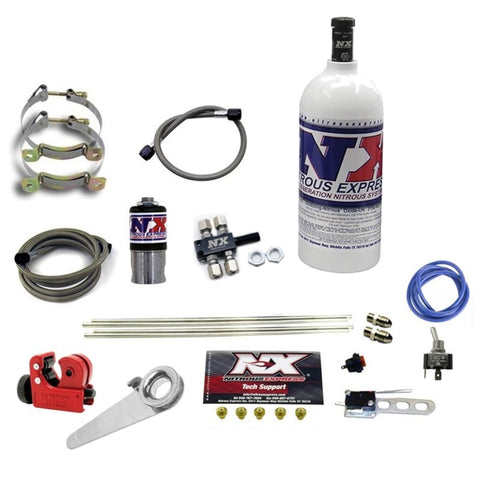 Nitrous Express Motorcycle 4 Cyl Dry Nitrous Kit w/2.5lb Bottle - 62000-2.5P