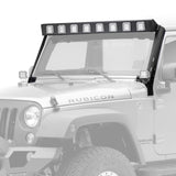 Go Rhino 07-18 Jeep Wrangler JK WLF Windshield Light Mount Frame - Eight Cube Lights - 738300T