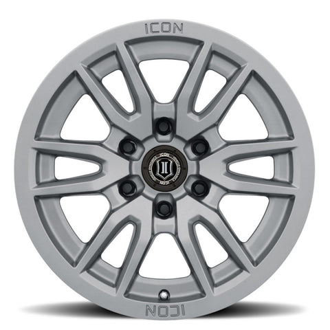 ICON Vector 6 17x8.5 6x120 0mm Offset 4.75in BS 67mm Bore Titanium Wheel - 2417859447TT