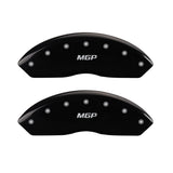 MGP Front set 2 Caliper Covers Engraved Front MGP Black finish silver ch - 34012FMGPBK