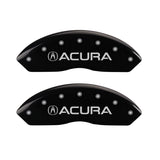 MGP 4 Caliper Covers Engraved Front & Rear Acura Black finish silver ch - 39018SACUBK