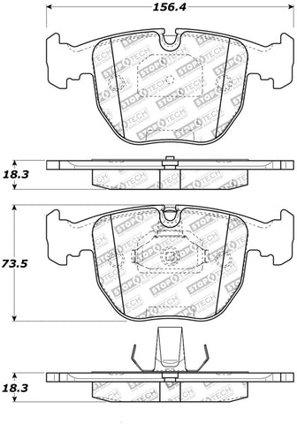 StopTech Street Touring 00-04 BMW M5 E39 / 00-06 X5 Front Brake Pads - 308.06810