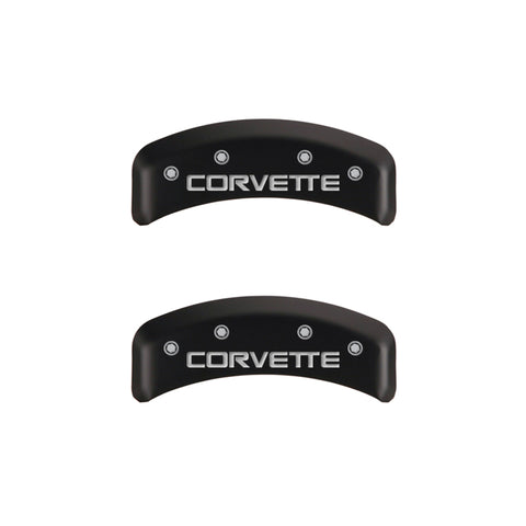 MGP 4 Caliper Covers Gloss Red Engraved with Corvette C4 (Full Kit 4 Pieces) - 13013SCV4RD
