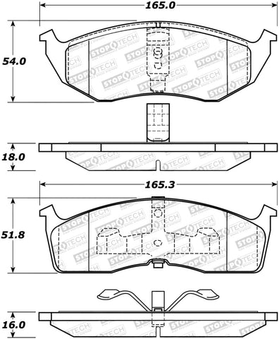 StopTech Street Brake Pads - 308.07300