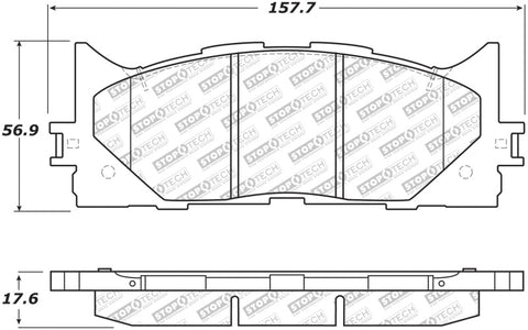 StopTech Street Select Brake Pads - Front - 305.12930