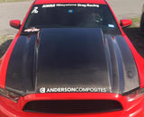 Anderson Composites 2013-2014 Ford Mustang Type-CJ Carbon Fiber Cowl Hood - AC-HD13FDMU-CJ