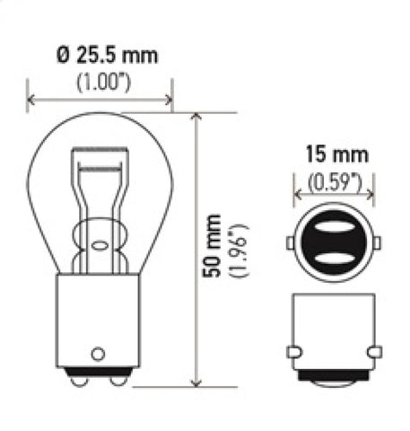 Hella BULB 1176 12V 17/8W BA15d S8 - Min Qty 10 (211656641) - 1176