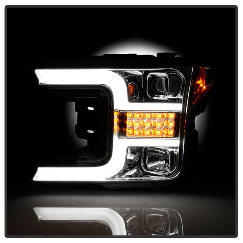 Spyder Signature Ford F150 18-19 (Halogen Model) Proj. Headlights - Chrome (PRO-YD-FF15018-LBSEQ-C) - 5086631