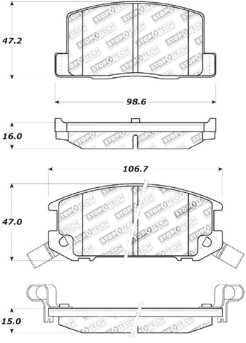 StopTech Street Touring Brake Pads - 308.03090