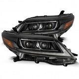 AlphaRex 11-21 Toyota Sienna LUXX LED Proj Headlights Plank Style Black w/Seq Signal/DRL - 880766