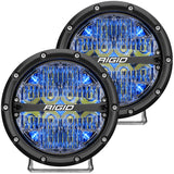 Rigid Industries 360-Series 6in LED Off-Road Drive Beam - Blue Backlight (Pair) - 36207