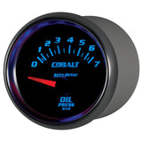 Autometer Cobalt 52mm 0-7 BAR Short Sweep Electric Oil Pressure Gauge - 6127-M