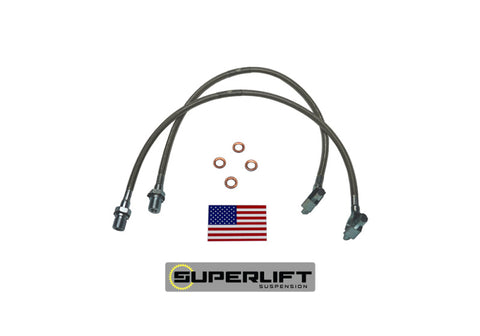 Superlift 71-78 GM Pickup/Blazer/Suburban w/ 4-6in Lift Kit (Pair) Bullet Proof Brake Hoses - 91340