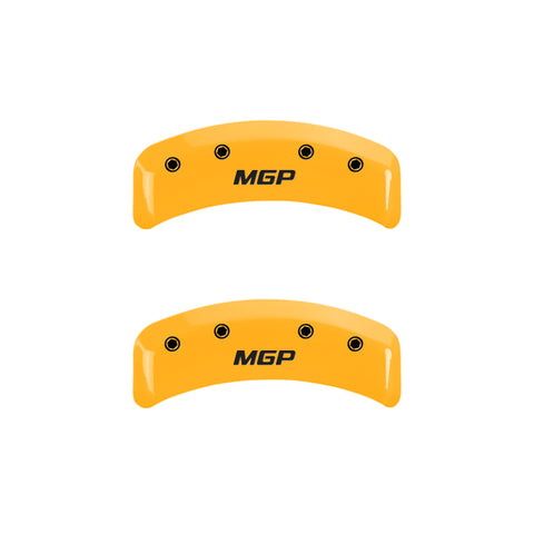 MGP 4 Caliper Covers Engraved Front & Rear MGP Black finish silver ch - 38003SMGPBK