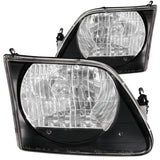 ANZO 1997.5-2003 Ford F-150 Crystal Headlights Black G2 - 111083