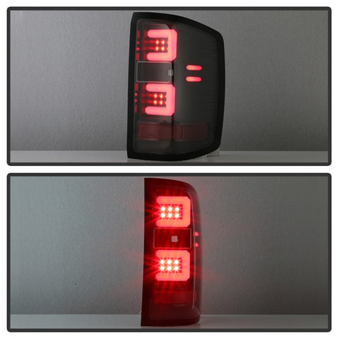 Spyder Chevy 1500 14-16 Light Bar LED Tail Lights All Blk ALT-YD-CS14-LBLED-BKV2 - 5085856