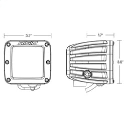 Rigid Industries D-Series Spot w/ Amber PRO Lens (Pair) - 20252