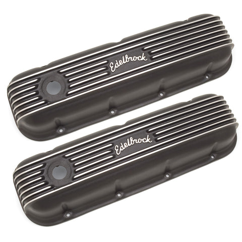 Edelbrock Valve Cover Classic Series Chevrolet 1965 and Later 396-502 V8 Black - 41853