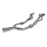 Kooks 05-10 Ford Mustang GT Manual 1 5/8in x 2 1/2in SS Long Tube Headers and OEM Catted SS X Pipe - 1131H020