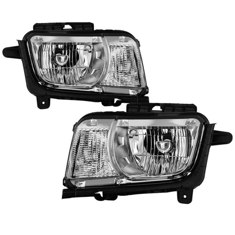 xTune 10-13 Chevrolet Camaro OEM Style Halogen Headlights - Chrome (HD-JH-CCAM10-OE-C) - 9042478