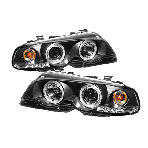 Spyder BMW E46 3-Series 00-03 2DR 1PC Projector Headlights LED Halo LED Blk PRO-YD-BMWE46-2D-HL-BK - 5008923