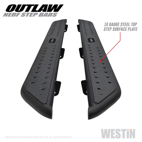 Westin 2019 Chevrolet/GMC Silverado/Sierro Crew Cab Outlaw Nerf Step Bars - 58-54135