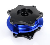 NRG Race Short Hub Datsun - Black Body Blue Ring - SRK-R200BK-BL