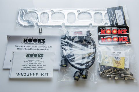 Kooks 2012+ WK2 Jeep Grand Cherokee SRT 6.4L 2inx3in SS Longtube Header w/ Catted Conn. Pipes - 3410H621